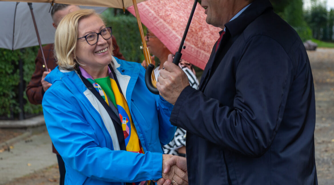 Małgorzata Gośniowska-Kola na otwarciu dorogi we Wschowie