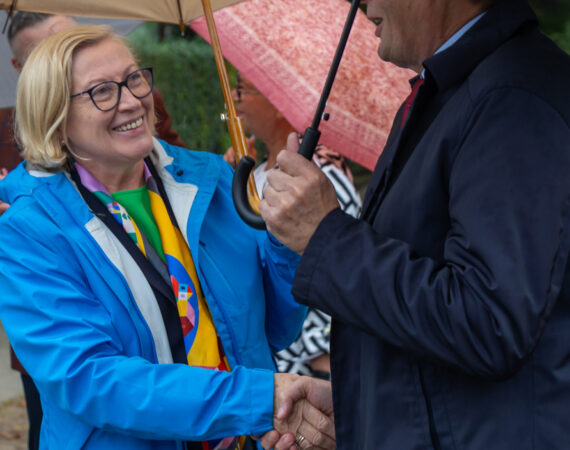 Małgorzata Gośniowska-Kola na otwarciu dorogi we Wschowie